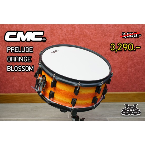 กลองสแนร์ CMC Prelude Poplar สีส้ม ดอกส้ม