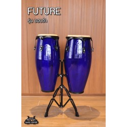 กลองทอมบ้า FUTURE รุ่น ขอบดำ สีฟ้า
