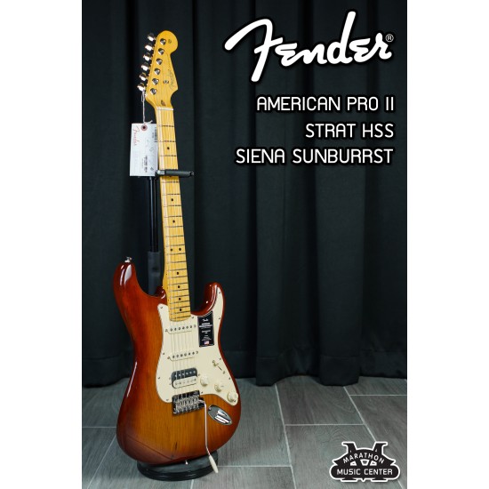 Fender American Pro II Strat HSS MN สี Siena Sunburst 
