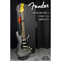 Fender American Pro II Strat SSS สีเงิน Mercury