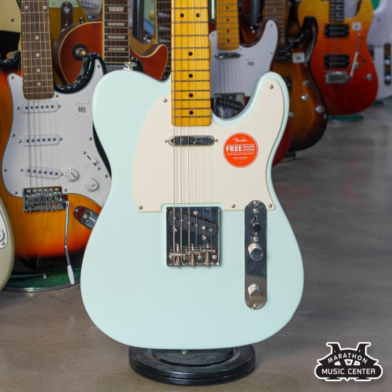 Squier FSR Classic Vibe 50's Tele คอขาว สีฟ้าอ่อนมิ้น Sonic Blue